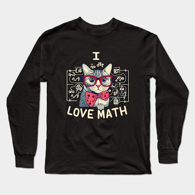 "I Love Math" design Long Sleeve T-Shirt by WEARWORLD